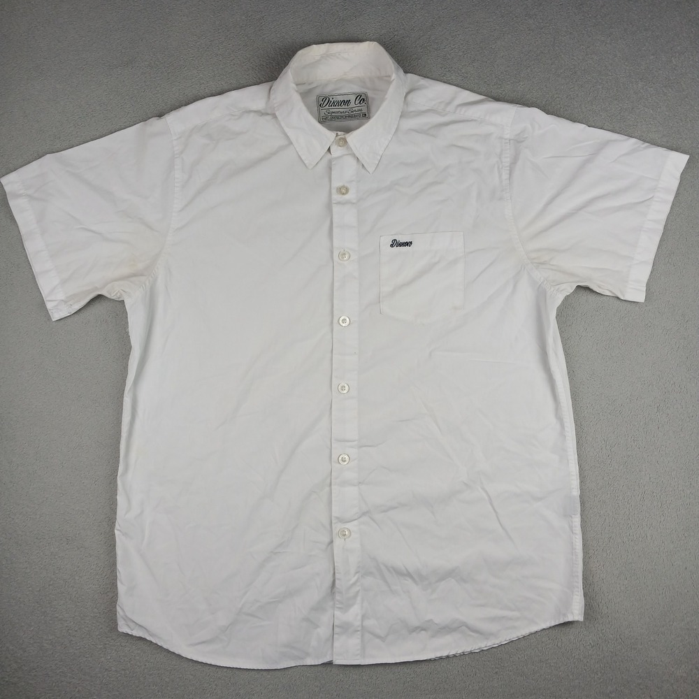Dixxon Flannel Co Shirt Mens XL Signature Series Bamboo Blend White Short Sleeve